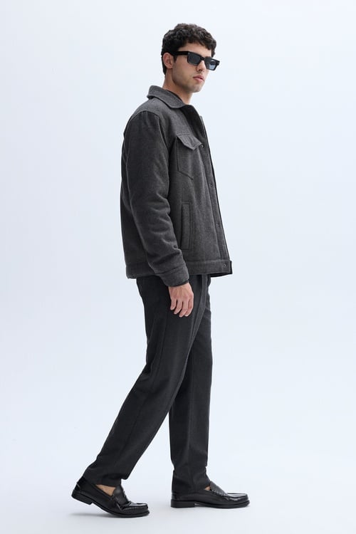 YÜN KARIŞIMLI TRUCKER CEKET