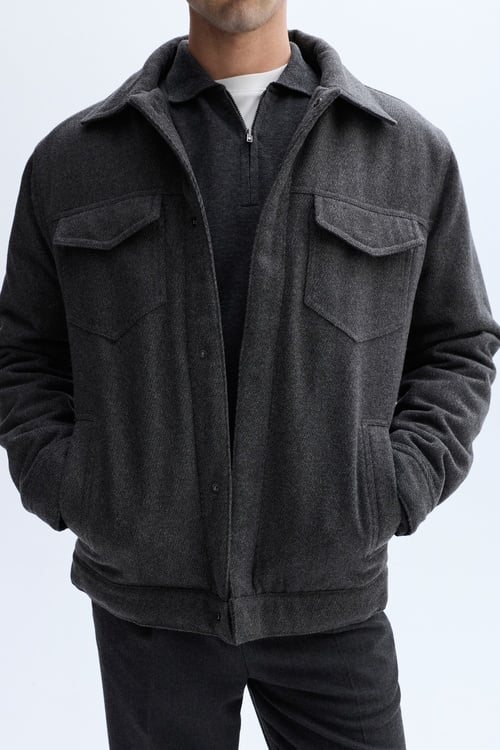  YÜN KARIŞIMLI TRUCKER CEKET