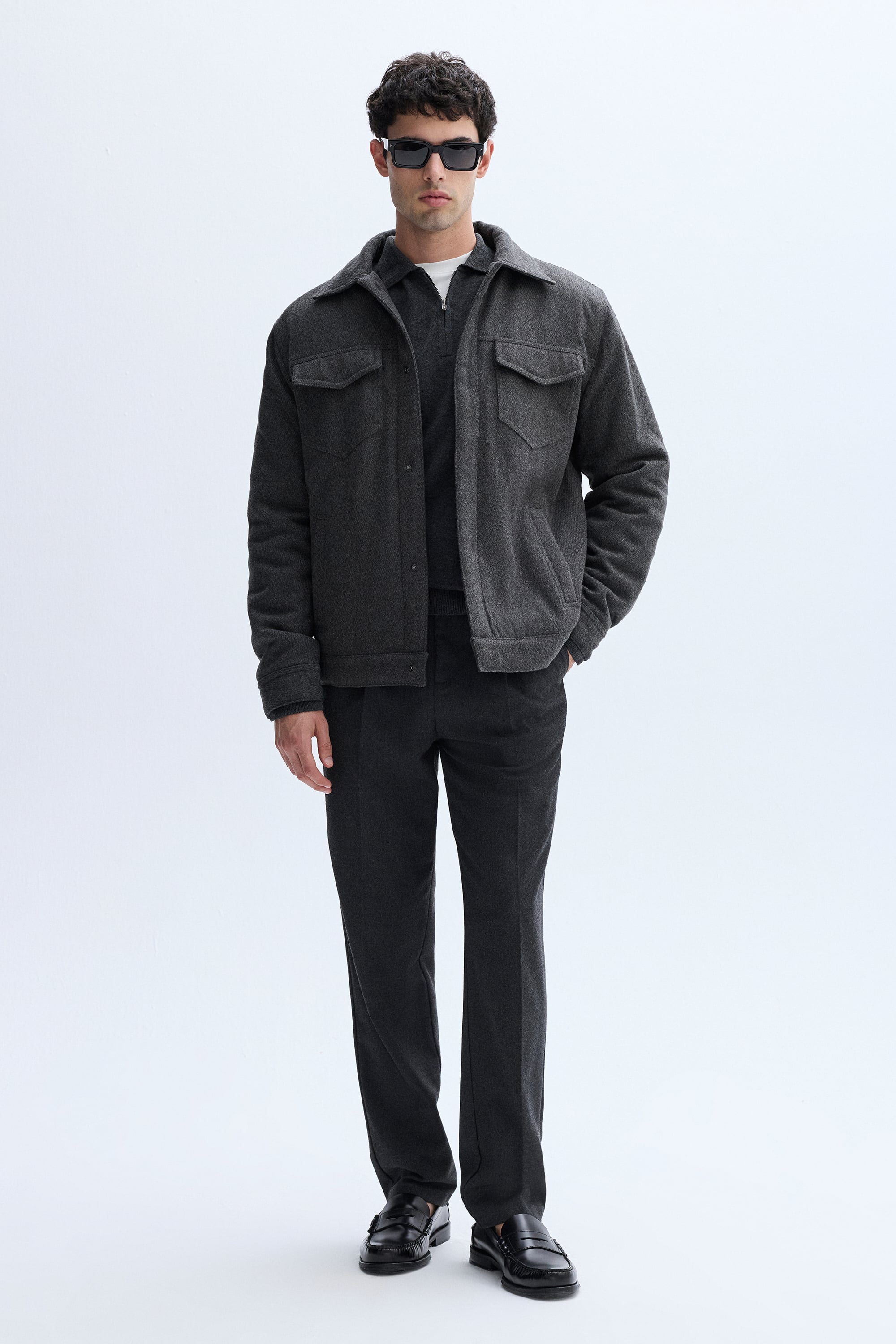 YÜN KARIŞIMLI TRUCKER CEKET