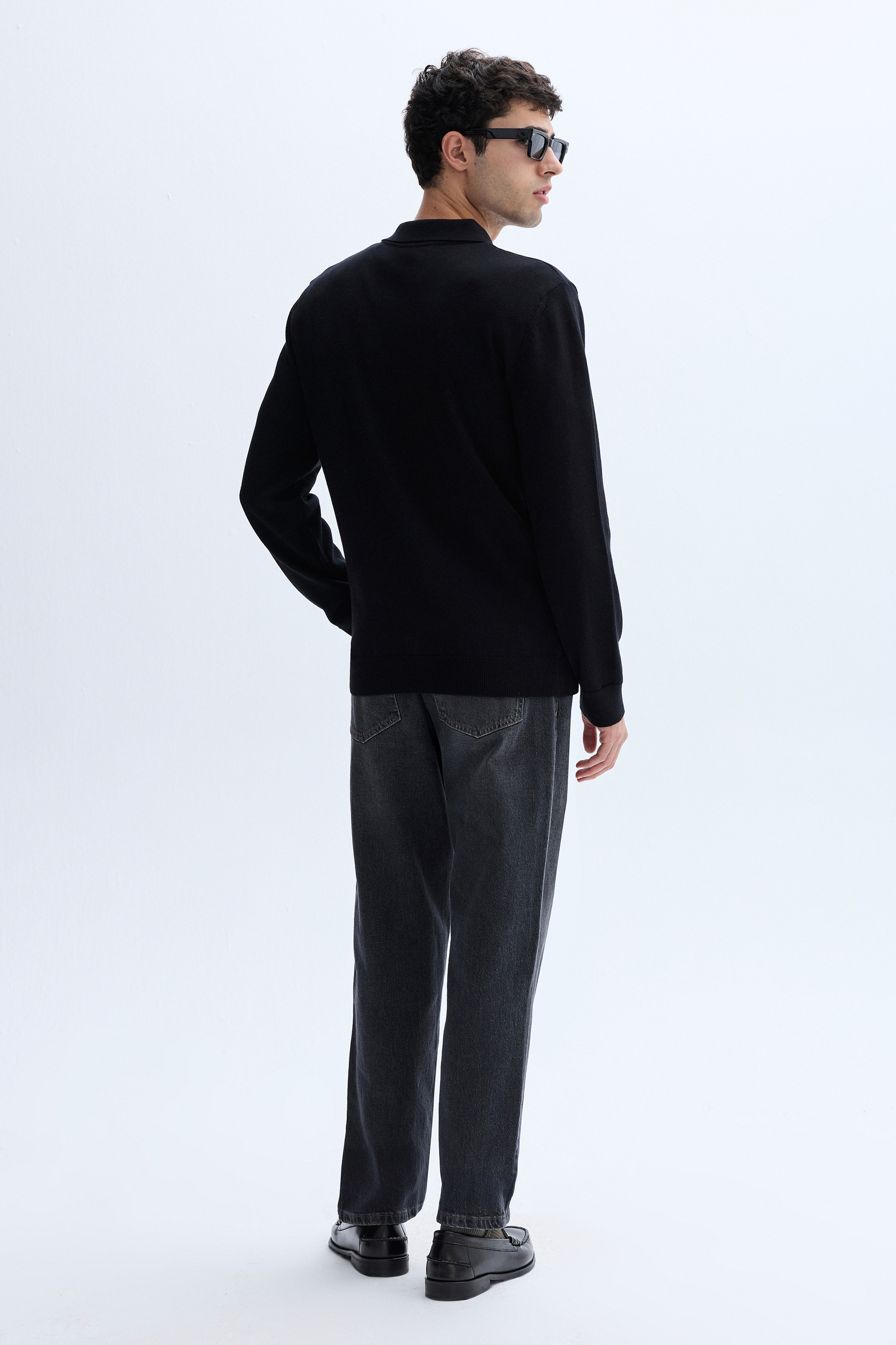 FERMUARLI POLO YAKA TRİKO KAZAK