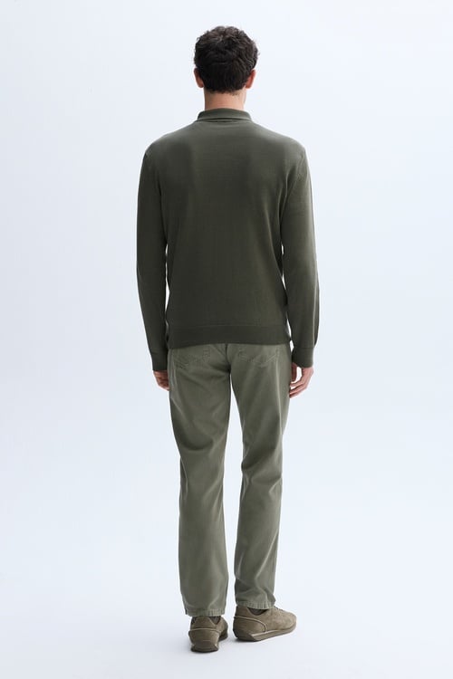 FERMUARLI POLO YAKA TRİKO KAZAK