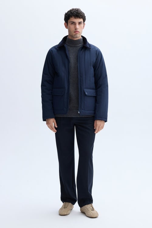  KADİFE YAKA KAPİTONELİ MONT