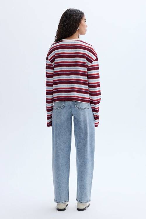 LOOSE FIT ÇİZGİLİ KAZAK