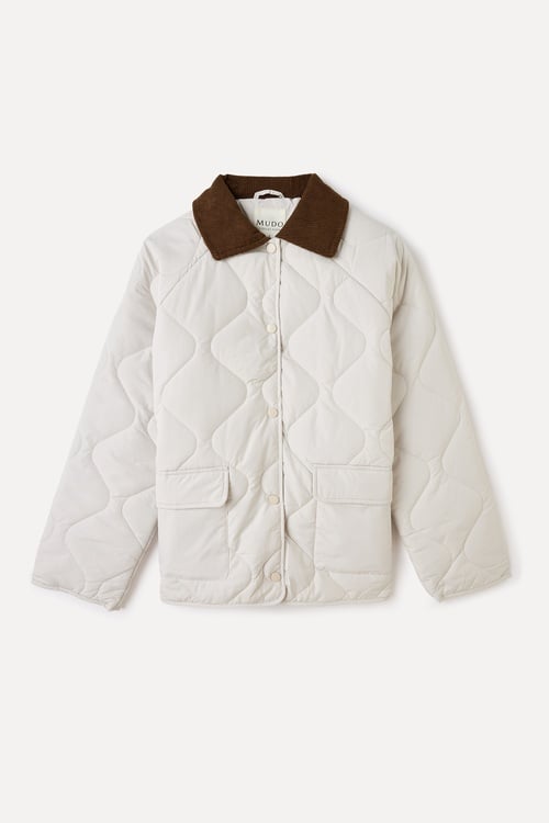  KADİFE YAKA KAPİTONELİ MONT CEKET