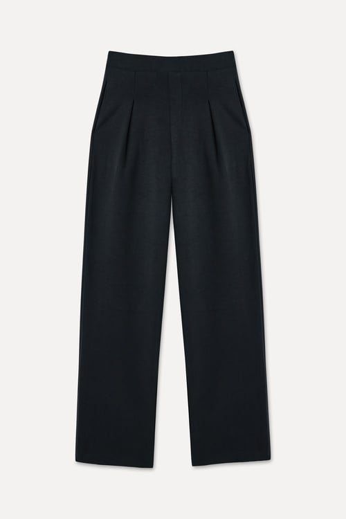 MODAL KARIŞIMLI WIDE LEG BELİ LASTİKLİ PANTOLON