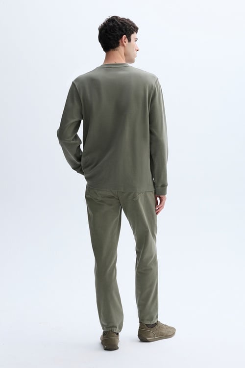 COMFORT FIT BİSİKLET YAKA SWEATSHIRT