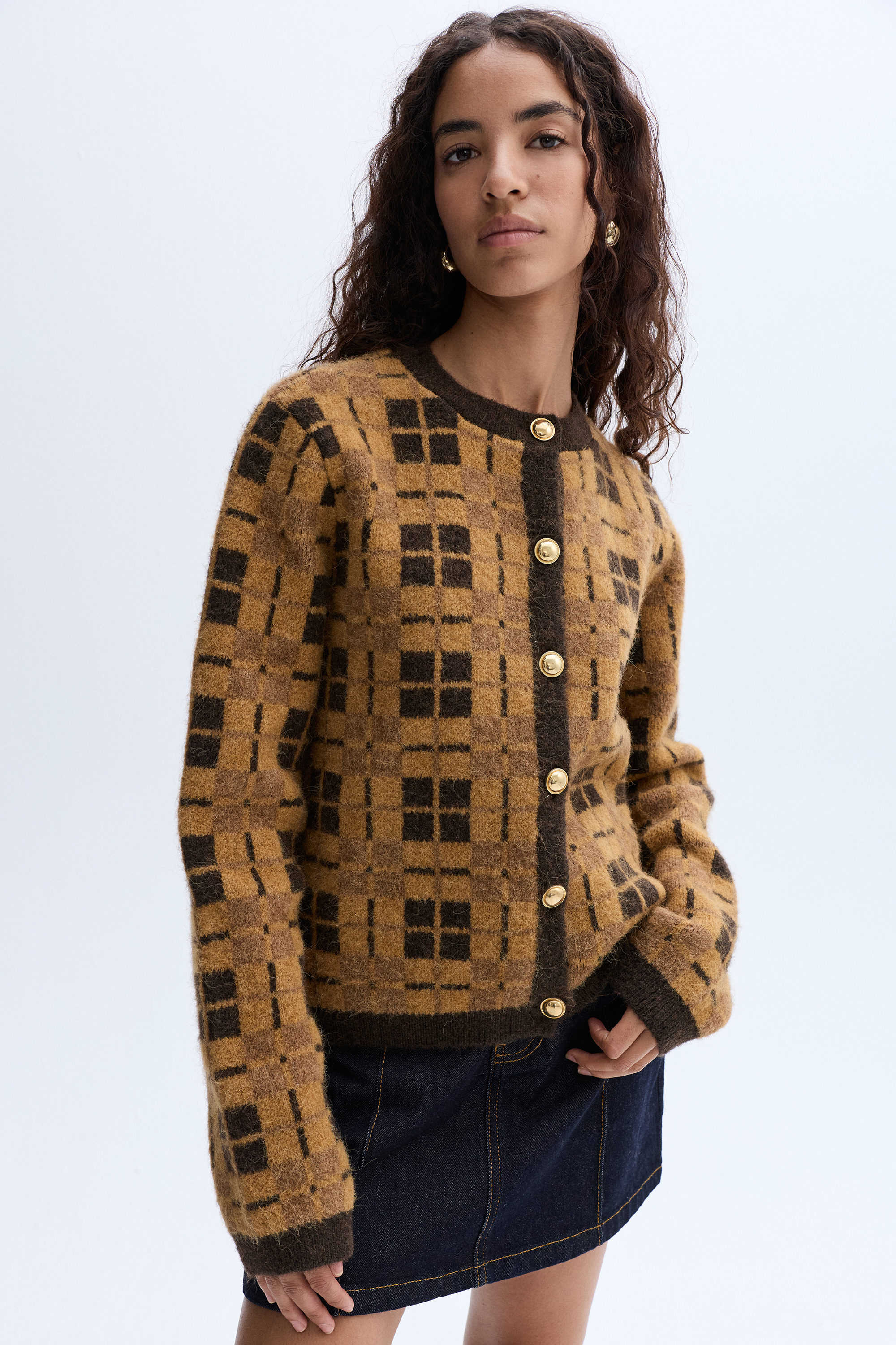 JAKARLI EKOSELİ BİSİKLET YAKA HIRKA