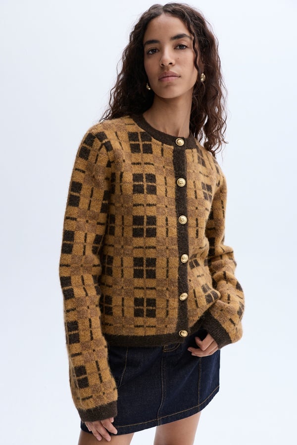 JAKARLI EKOSELİ BİSİKLET YAKA HIRKA