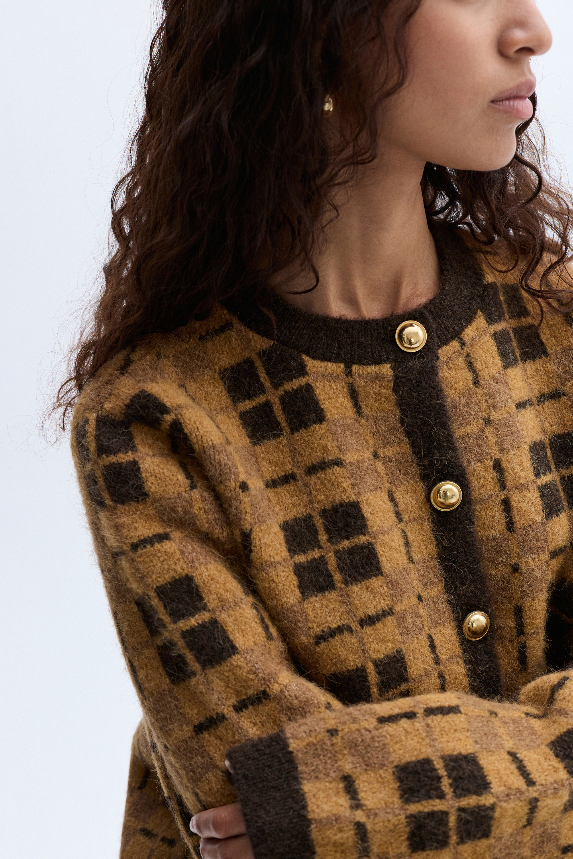 JAKARLI EKOSELİ BİSİKLET YAKA HIRKA