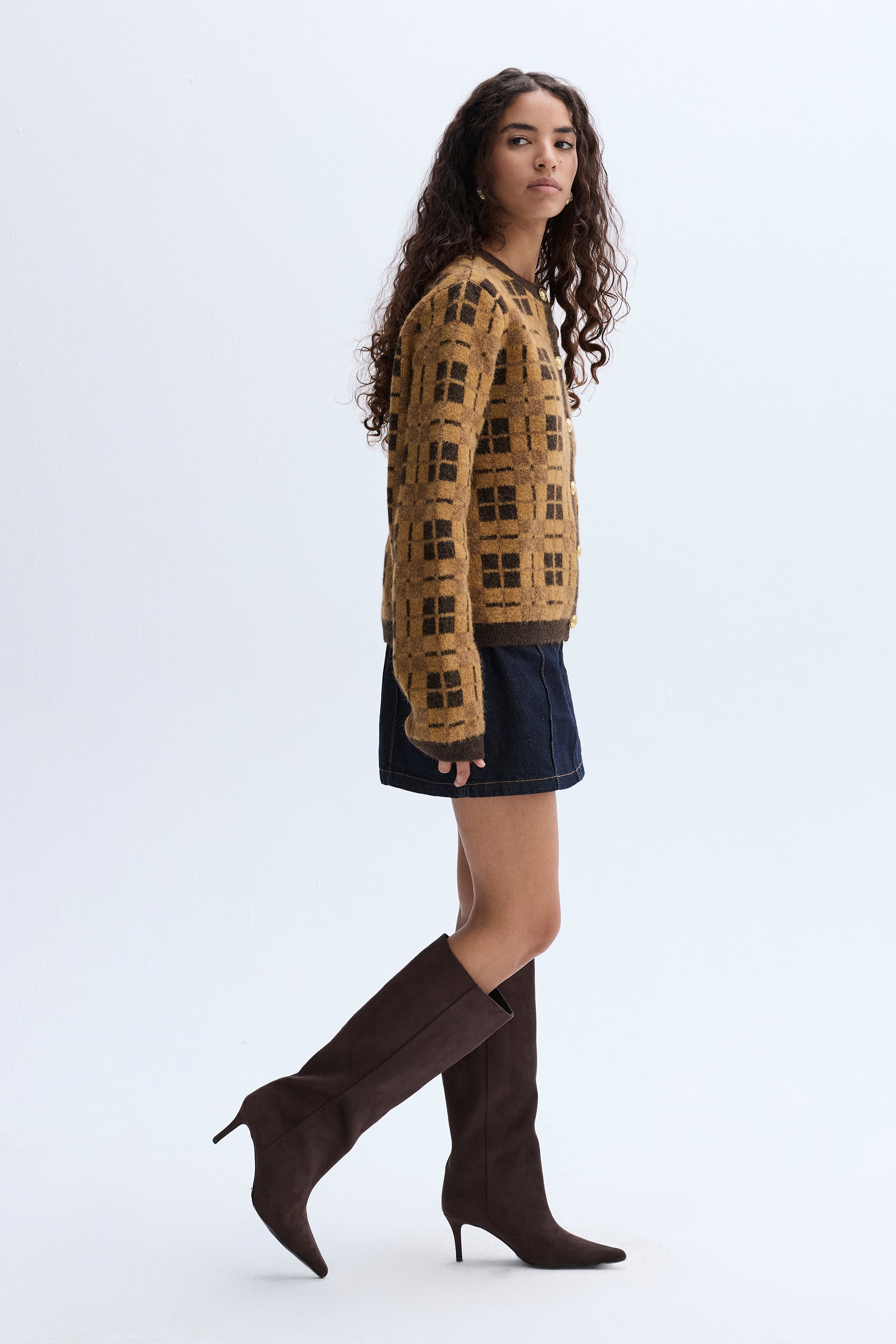 JAKARLI EKOSELİ BİSİKLET YAKA HIRKA