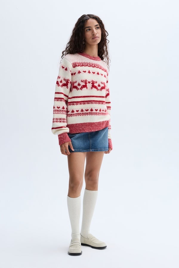 KEMER DETAYLI MİNİ JEAN ETEK