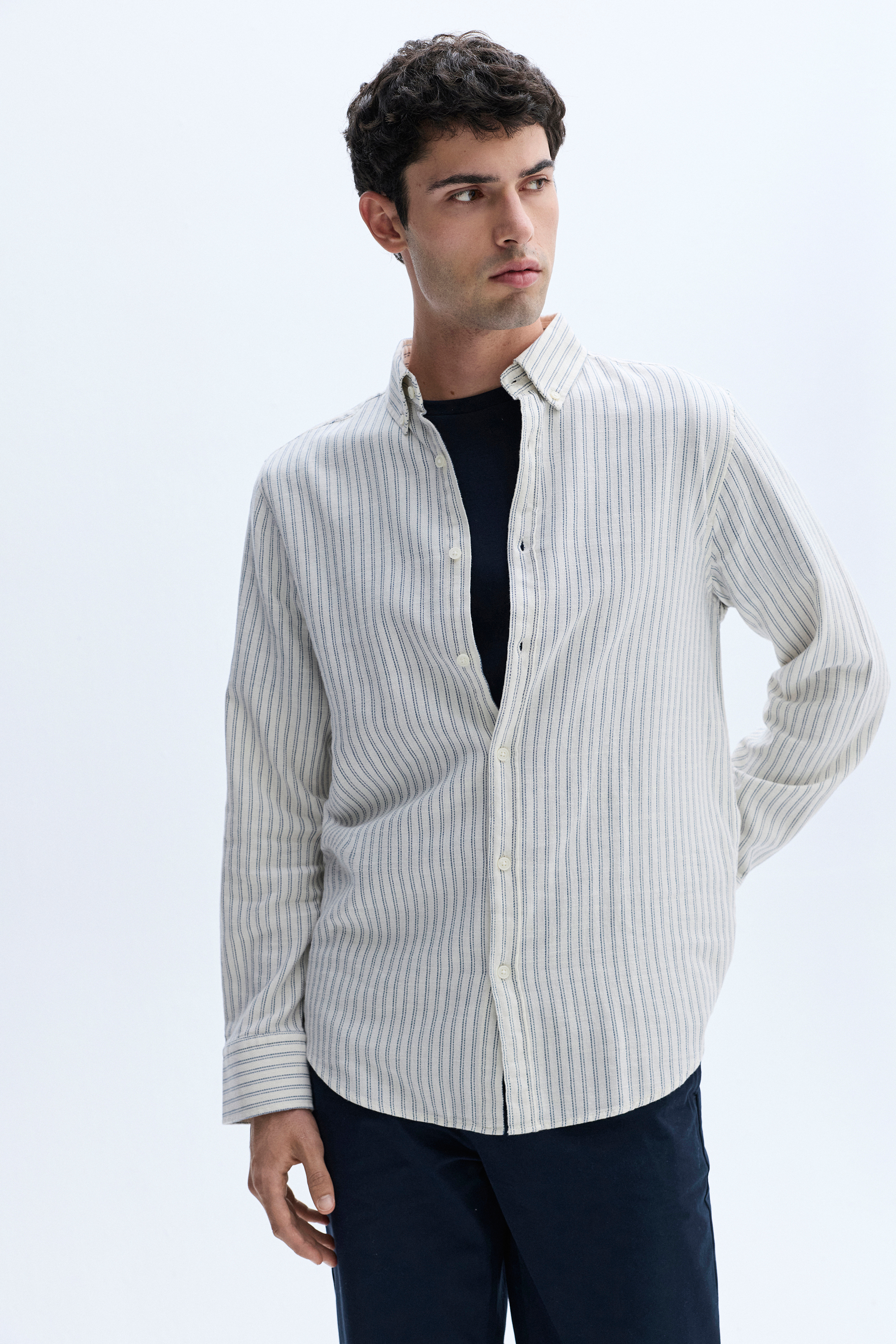 ÇİZGİLİ REGULAR FIT UZUN KOLLU GÖMLEK