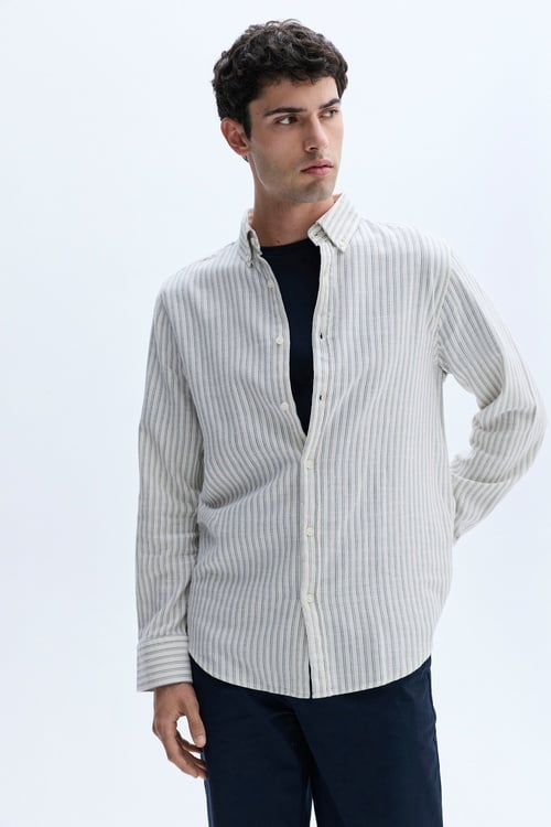 ÇİZGİLİ REGULAR FIT UZUN KOLLU GÖMLEK