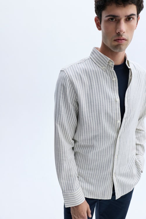 ÇİZGİLİ REGULAR FIT UZUN KOLLU GÖMLEK