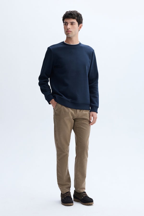 SLIM FIT TEKSTÜRLÜ CHINO PANTOLON