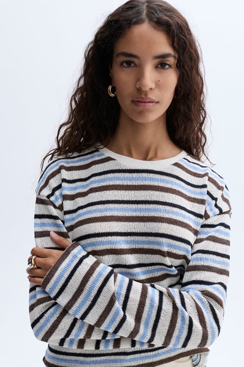  LOOSE FIT ÇİZGİLİ KAZAK