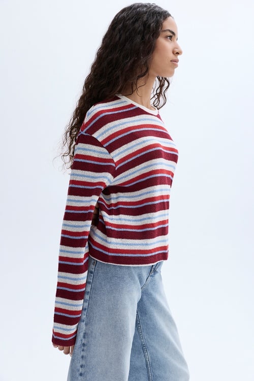 LOOSE FIT ÇİZGİLİ KAZAK