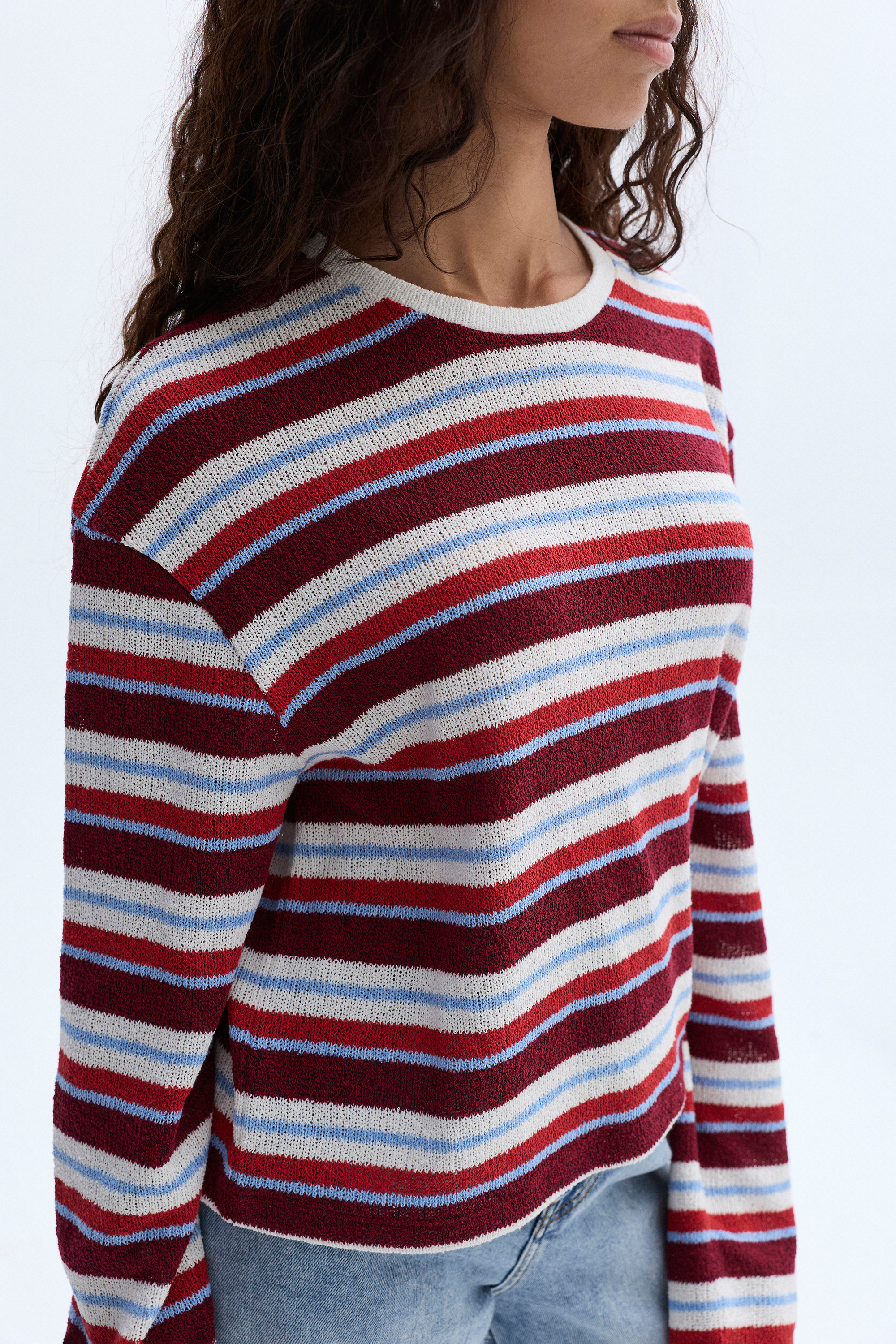 LOOSE FIT ÇİZGİLİ KAZAK