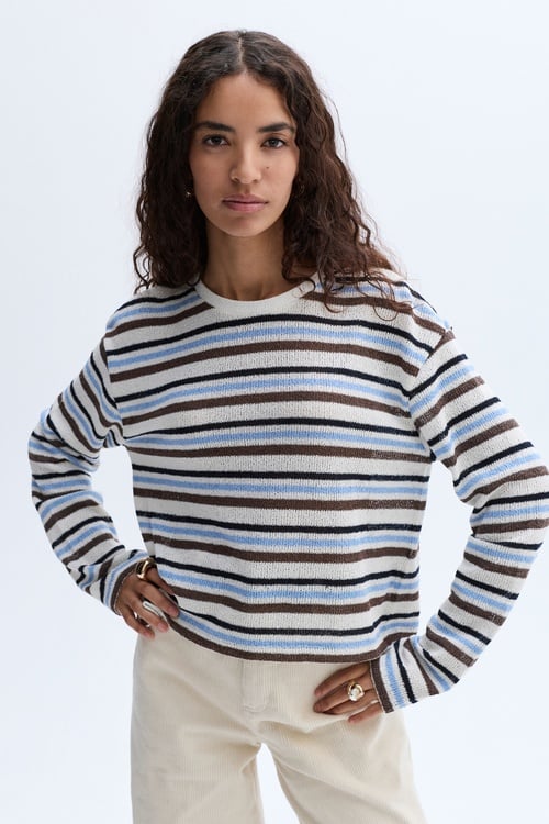  LOOSE FIT ÇİZGİLİ KAZAK