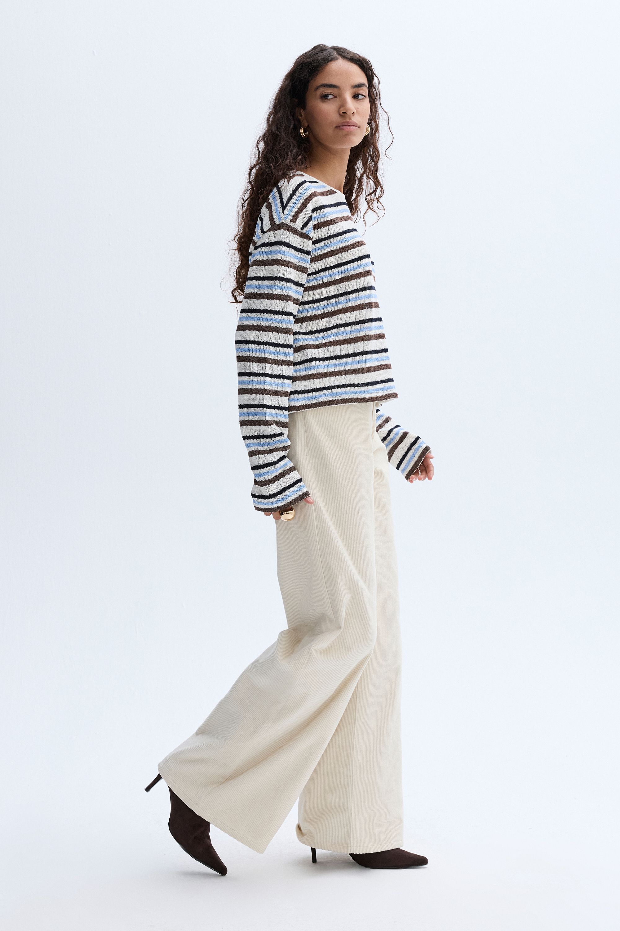 LOOSE FIT ÇİZGİLİ KAZAK