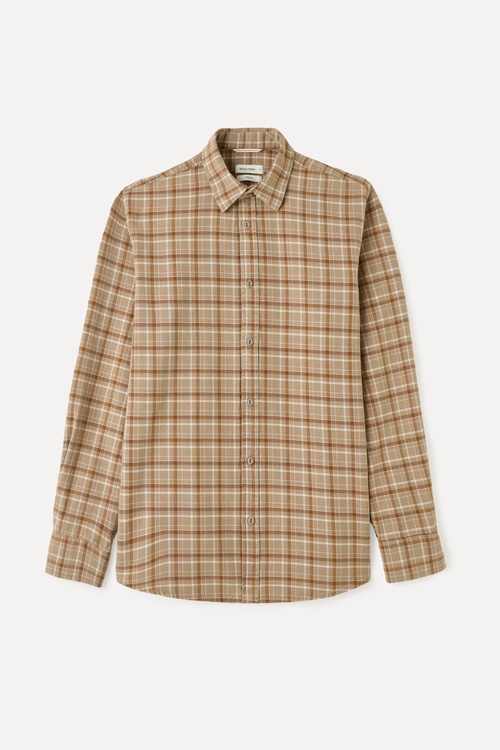  REGULAR FIT UZUN KOLLU EKOSELİ GÖMLEK