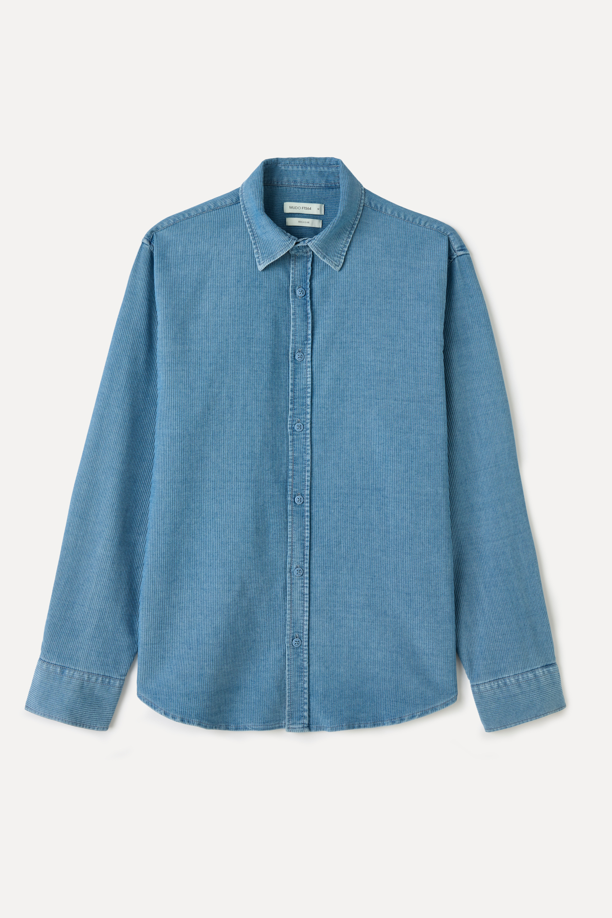 REGULAR FIT UZUN KOLLU KADİFE DOKULU GÖMLEK