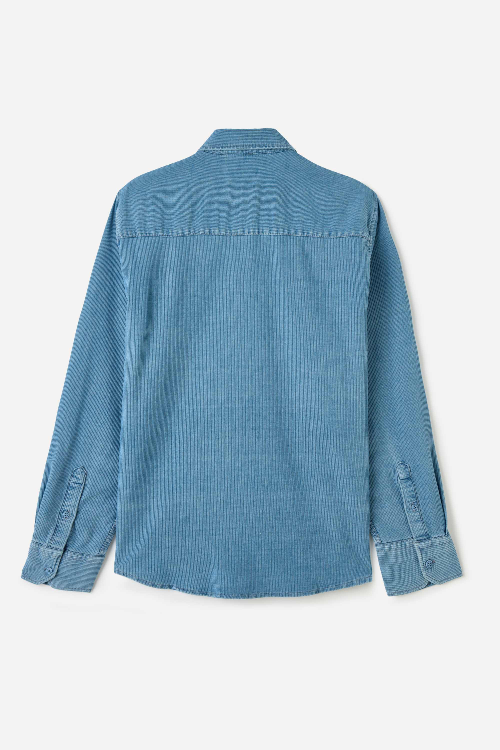 REGULAR FIT UZUN KOLLU KADİFE DOKULU GÖMLEK