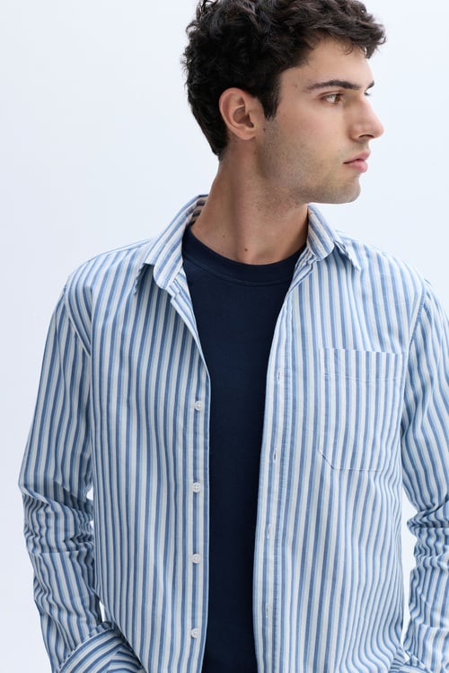 ÇİZGİLİ REGULAR FIT UZUN KOLLU GÖMLEK