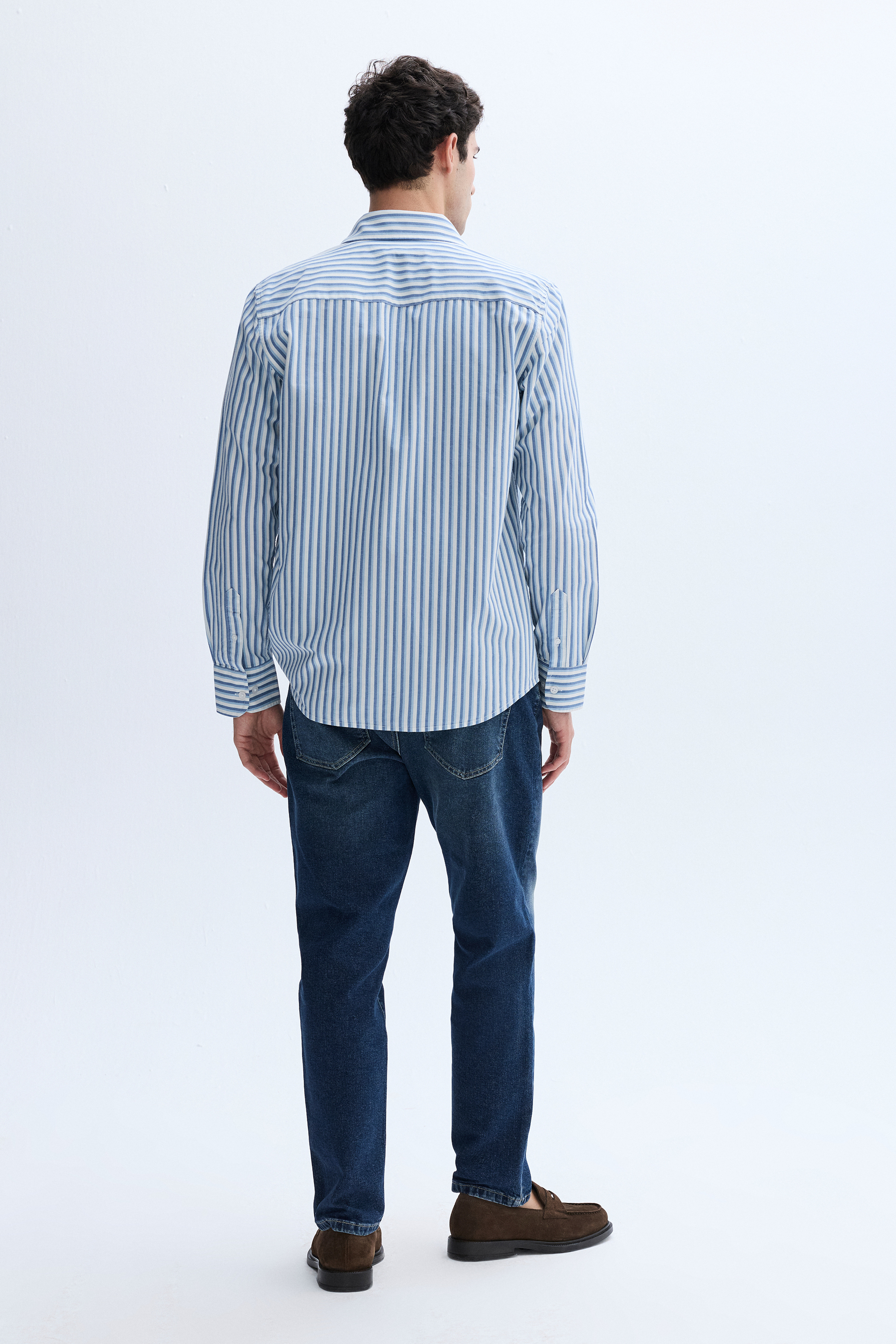 ÇİZGİLİ REGULAR FIT UZUN KOLLU GÖMLEK