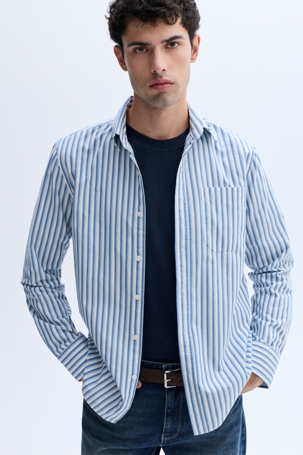 ÇİZGİLİ REGULAR FIT UZUN KOLLU GÖMLEK