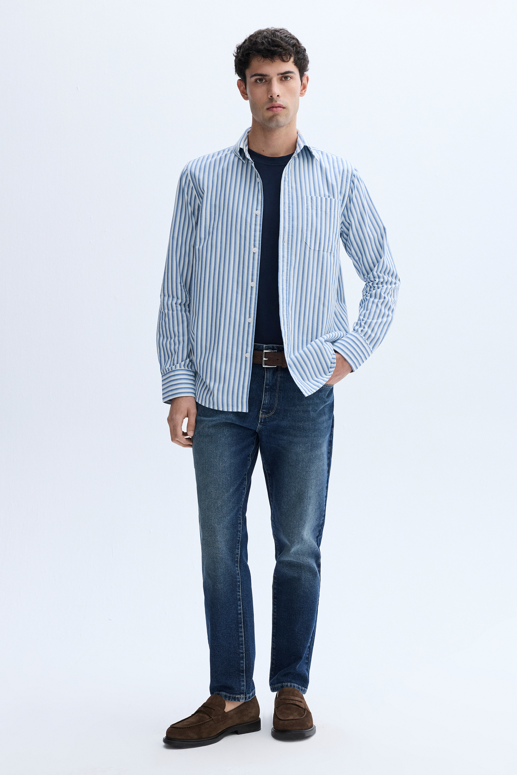 ÇİZGİLİ REGULAR FIT UZUN KOLLU GÖMLEK