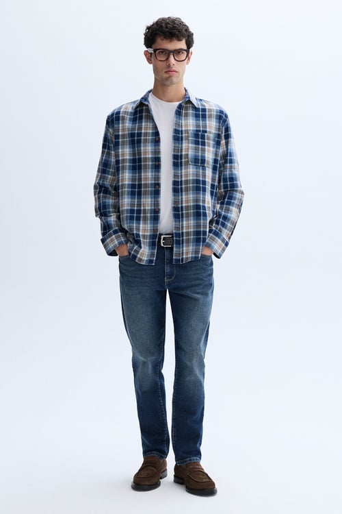 REGULAR FIT EKOSELİ UZUN KOLLU GÖMLEK