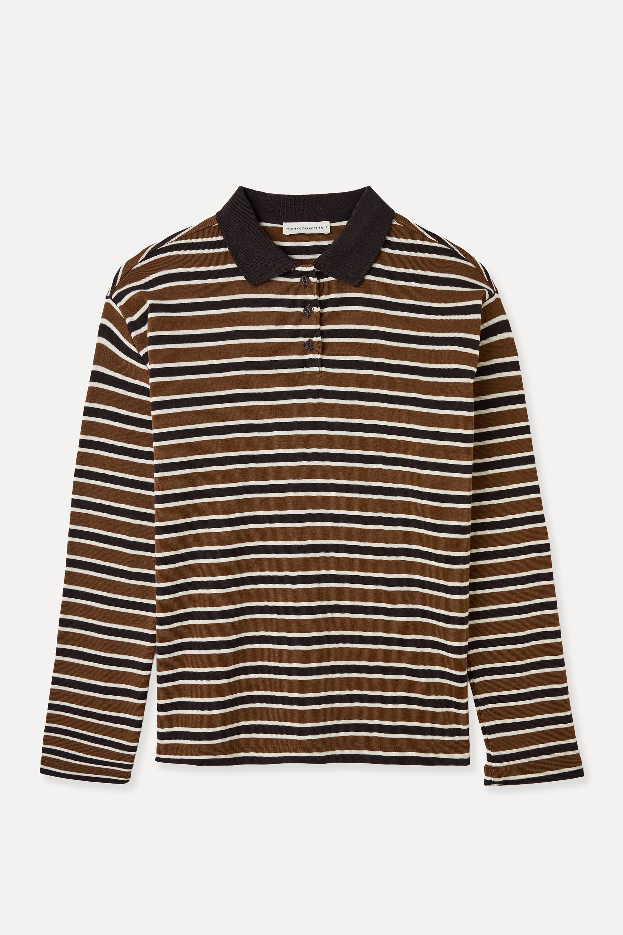 ÇİZGİLİ POLO YAKA SWEATSHIRT