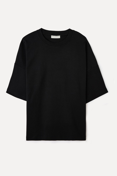 Mudo Kadın Siyah Bisiklet Yaka T-Shirt