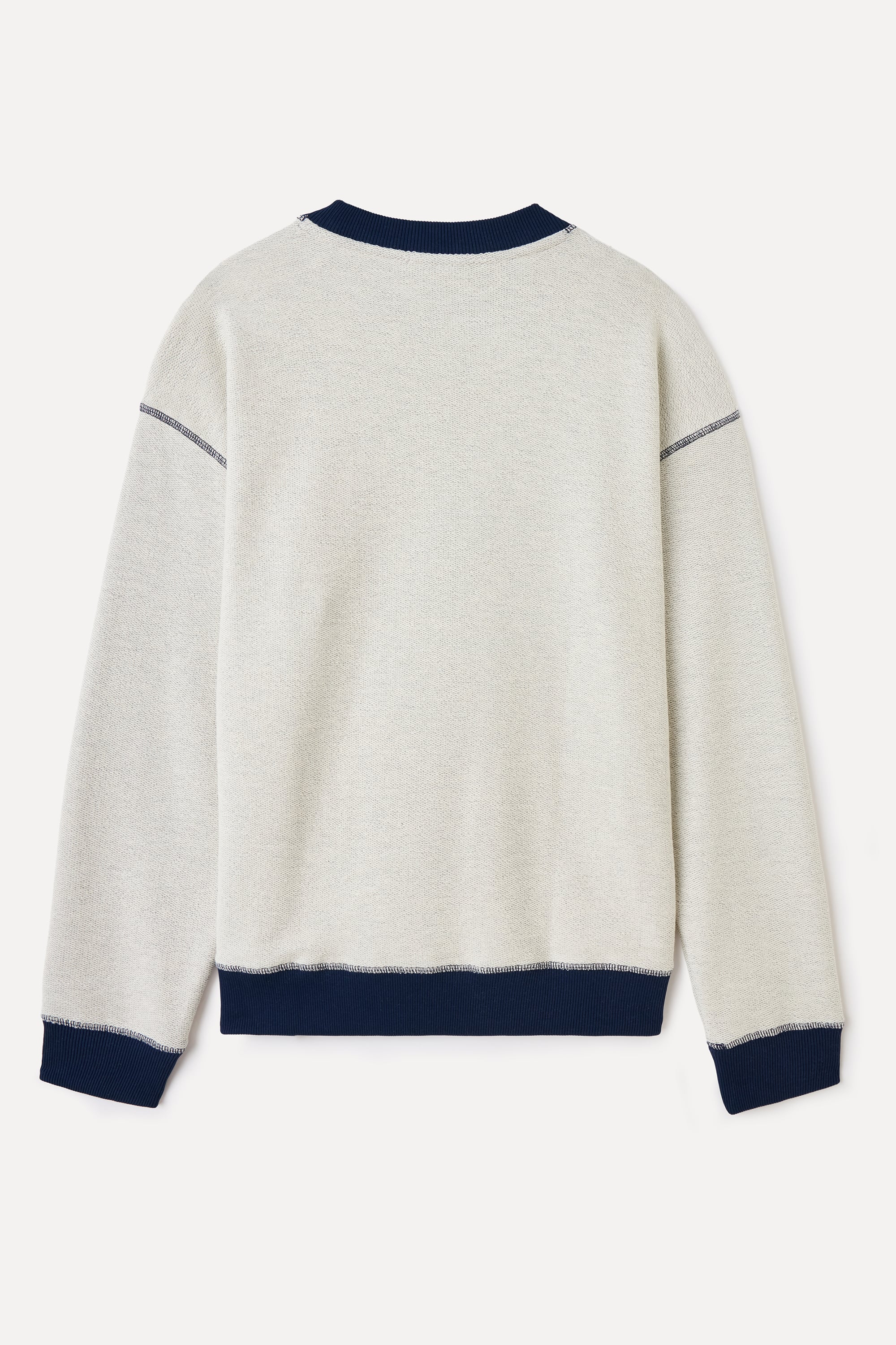 LOOSE FIT BASKILI BİSİKLET YAKA SWEATSHIRT