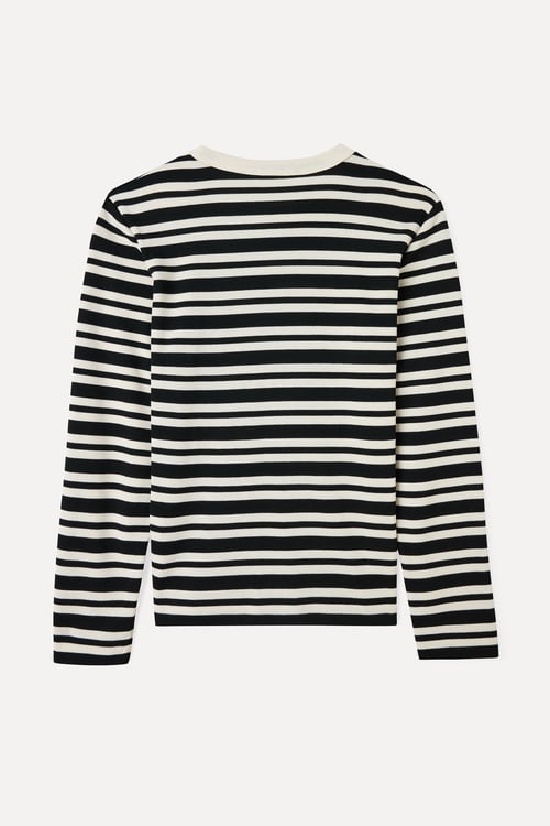  ÇİZGİLİ BİSİKLET YAKA UZUN KOLLU T-SHIRT