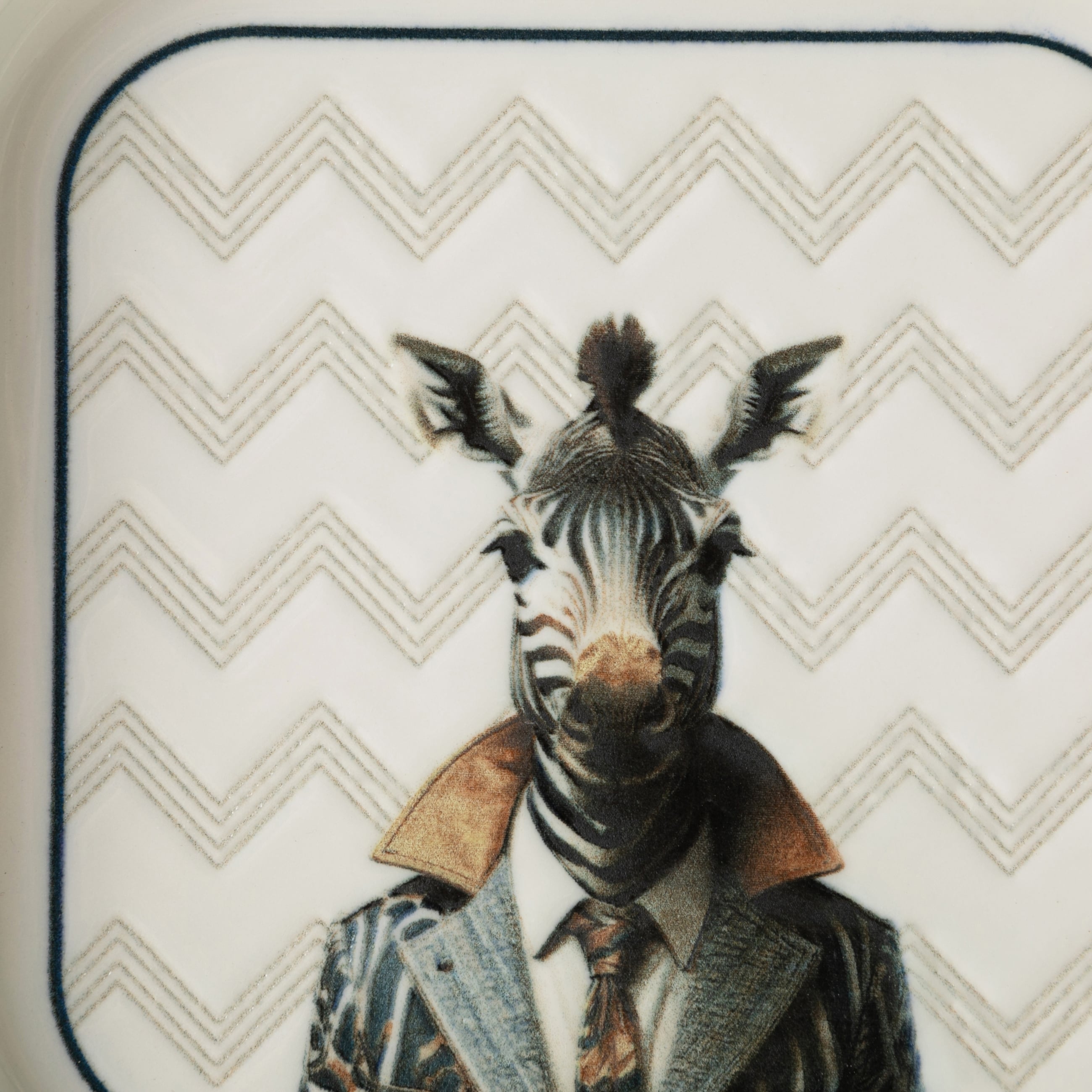 ICONIC KARE TABAK 17CM-ZEBRA