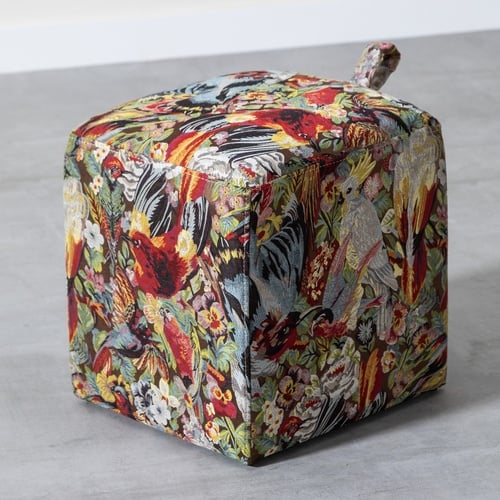 BOMMA PUF KUŞ DESENLİ