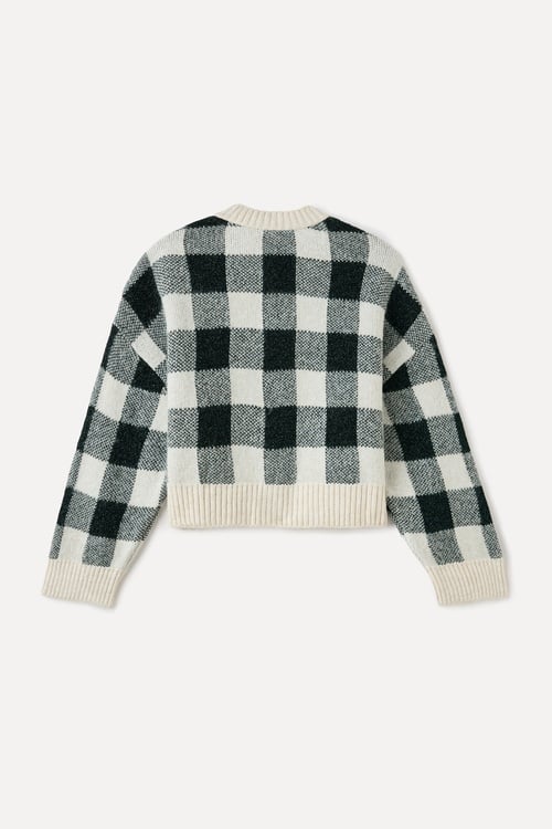  JAKARLI KARELİ BİSİKLET YAKA HIRKA