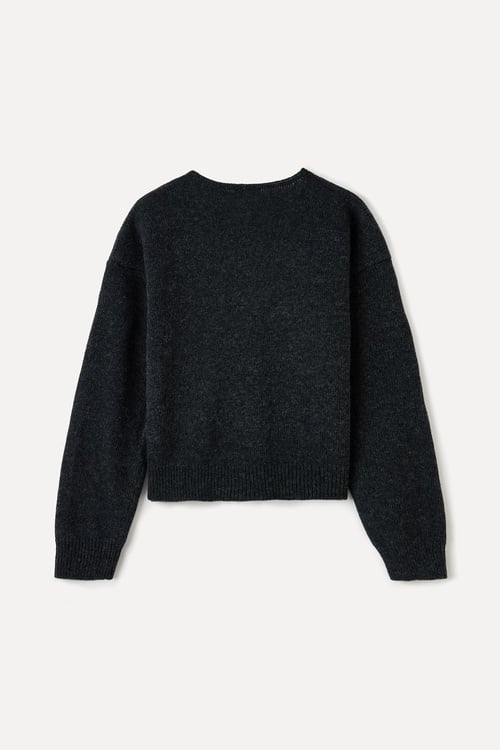  LOOSE FIT V YAKA YÜNLÜ HIRKA