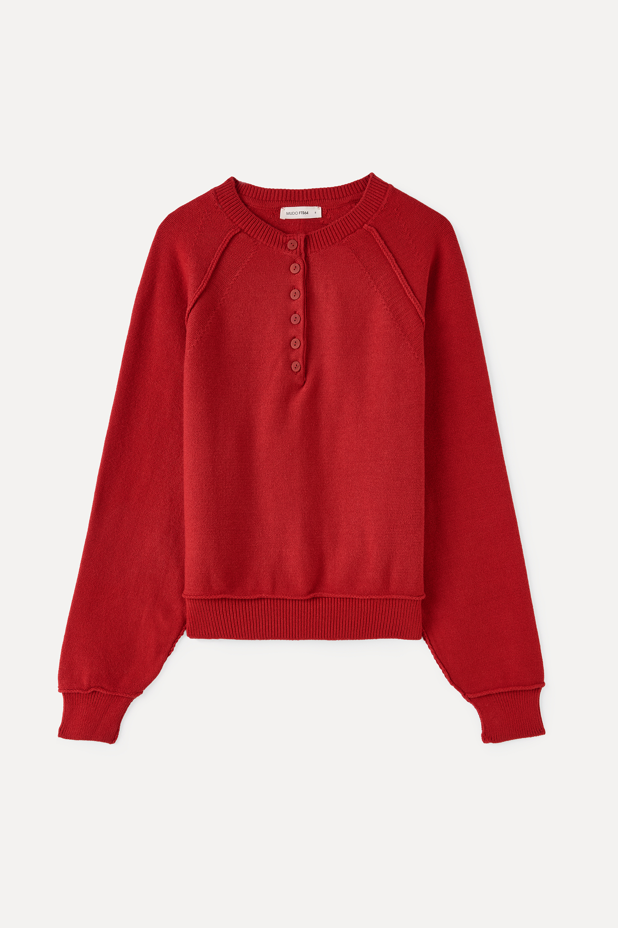 LOOSE FIT DÜĞMELİ BİSİKLET YAKA KAZAK