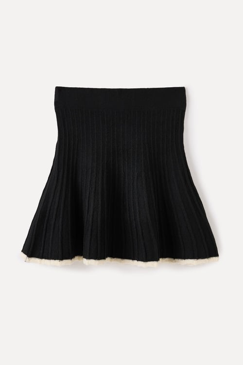 BELİ LASTİKLİ PİLELİ MİNİ ETEK