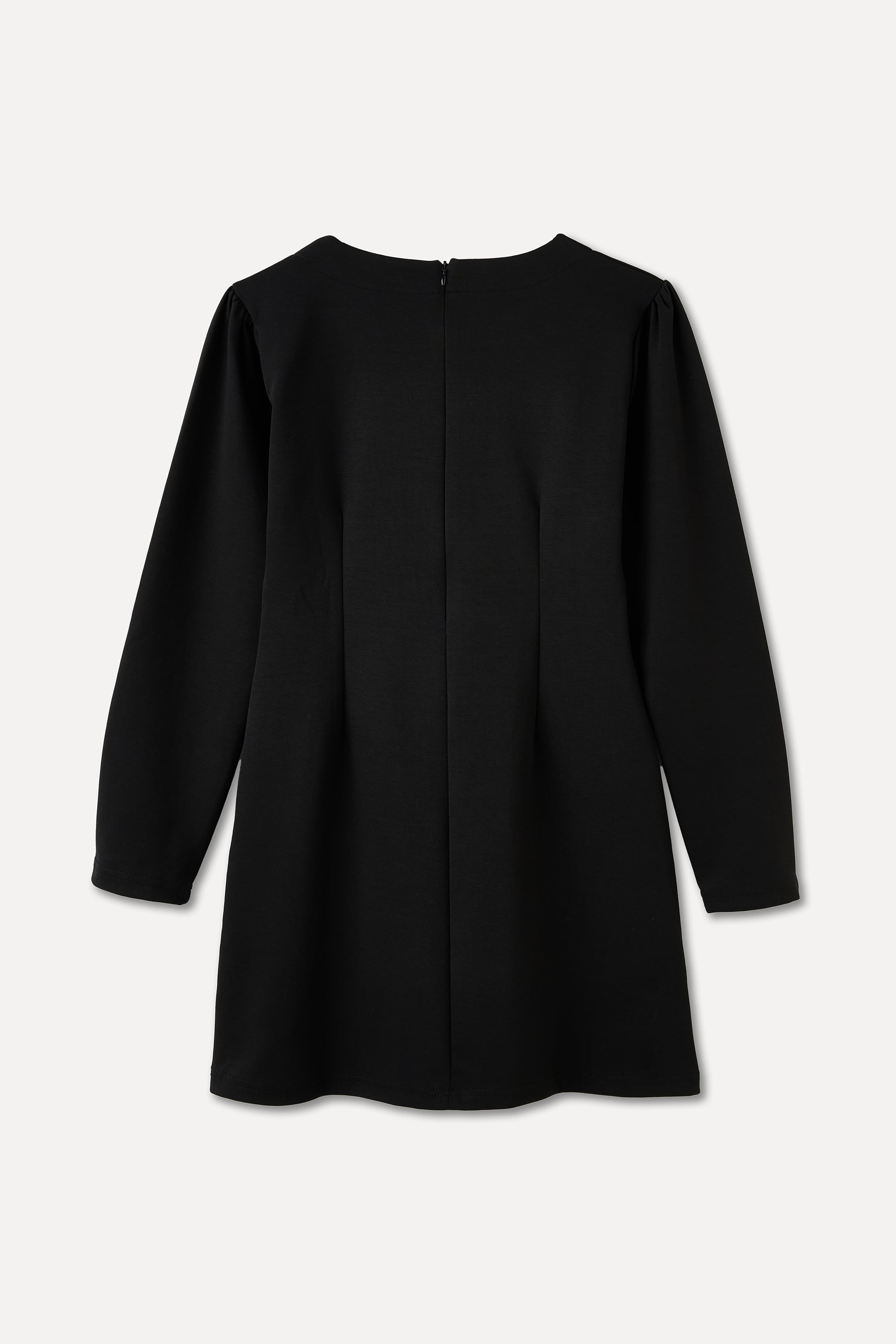 UZUN KOLLU DÜĞMELİ MİNİ ELBİSE