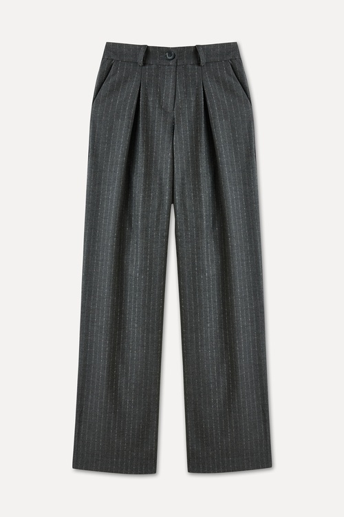  ÇİZGİLİ PİLELİ HAVUÇ PANTOLON