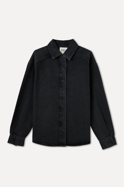  OVERSIZE TAŞLI JEAN CEKET