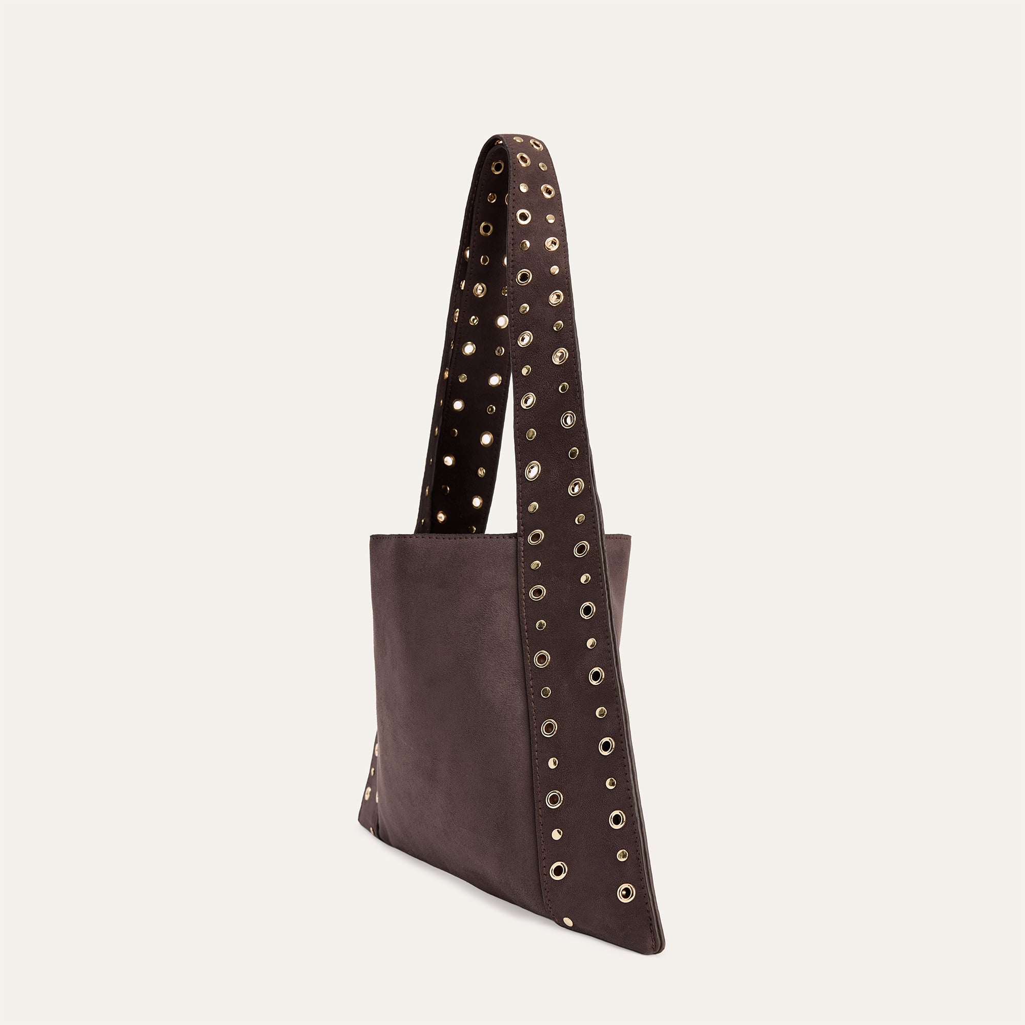 SÜET GÖRÜNÜMLÜ ZIMBALI EL ÇANTASI