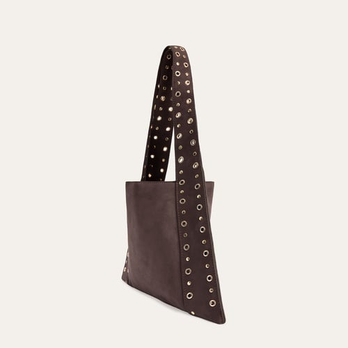 SÜET GÖRÜNÜMLÜ ZIMBALI EL ÇANTASI