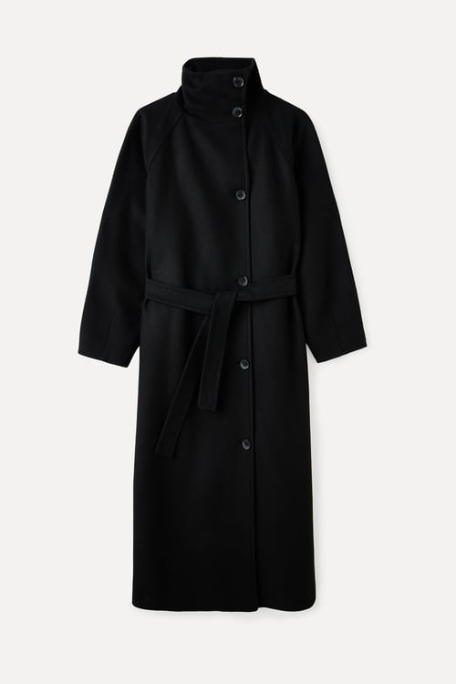  DİK YAKA KUŞAKLI UZUN KAŞE KABAN