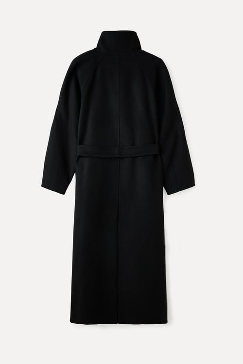  DİK YAKA KUŞAKLI UZUN KAŞE KABAN