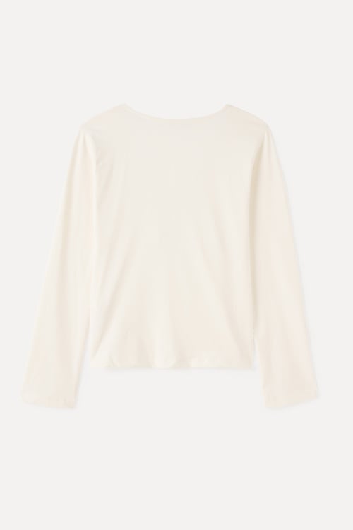 V YAKA UZUN KOLLU T-SHIRT